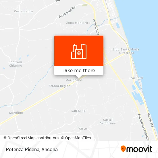 Potenza Picena map