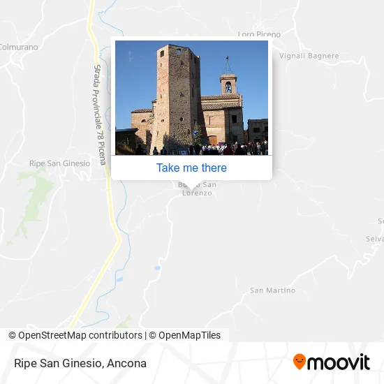 Ripe San Ginesio map