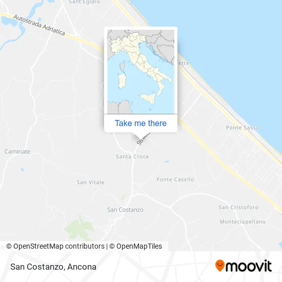 San Costanzo map