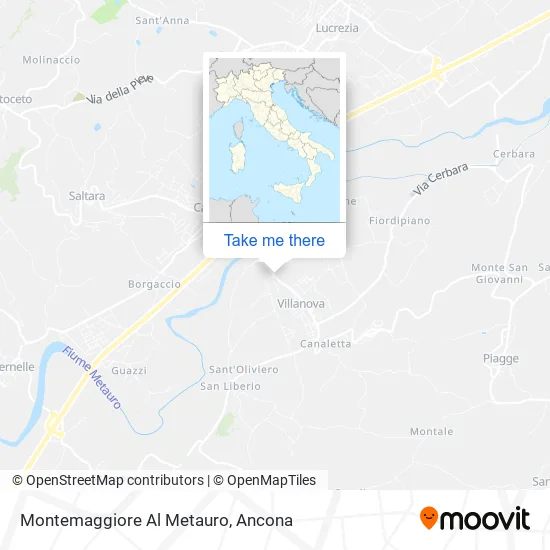 Montemaggiore Al Metauro map
