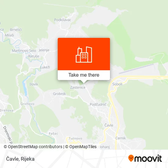 Čavle map