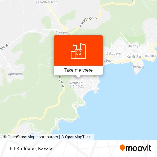 Τ.Ε.Ι Καβάλας map
