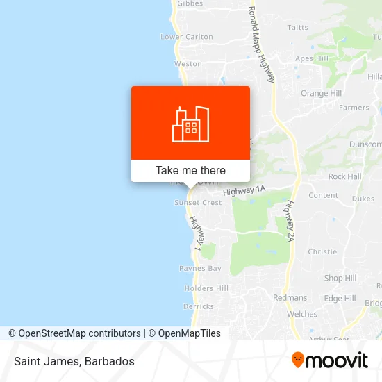 Saint James map