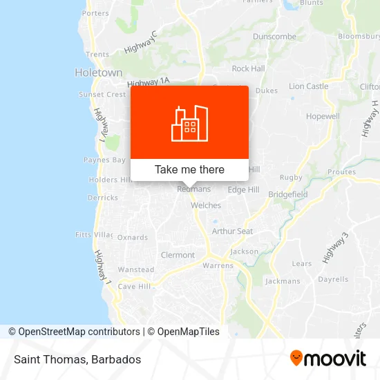 Saint Thomas map