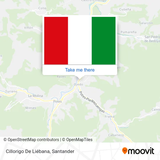 Cillorigo De Liébana map