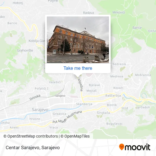 Centar Sarajevo map