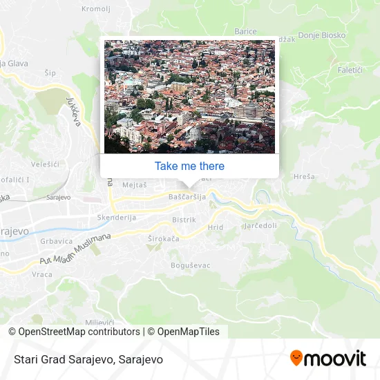 Stari Grad Sarajevo map