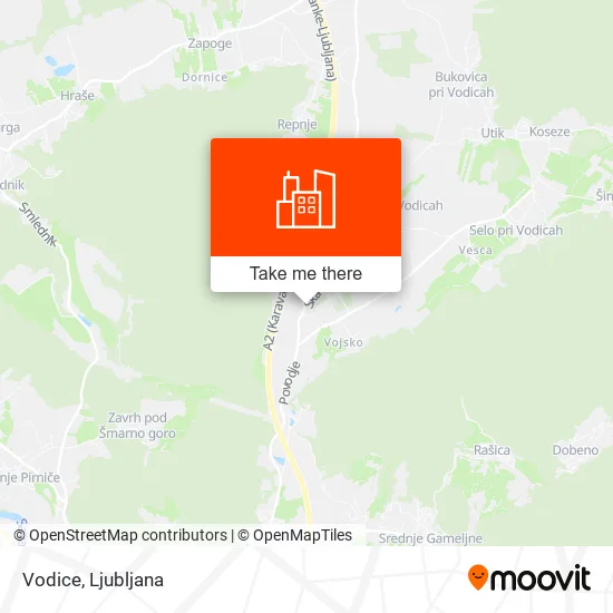 Vodice map