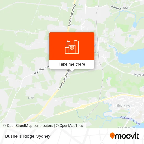 Mapa Bushells Ridge