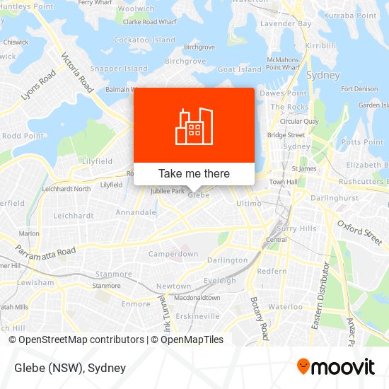 Glebe (NSW) map