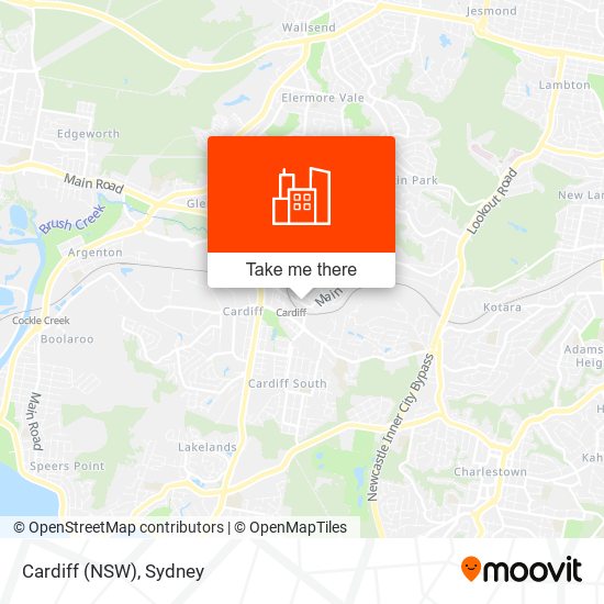 Cardiff (NSW) map