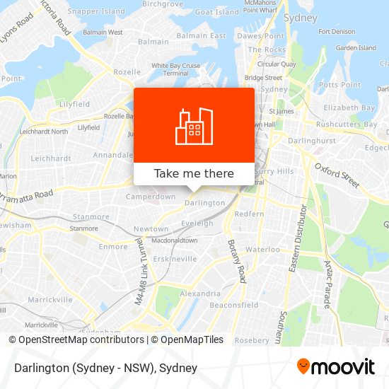 Darlington (Sydney - NSW) map