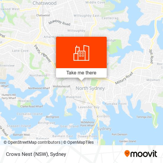 Crows Nest (NSW) map