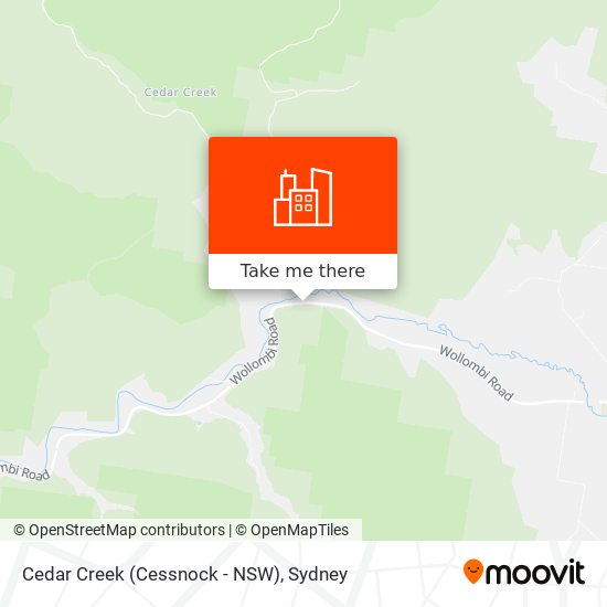 Cedar Creek (Cessnock - NSW) map