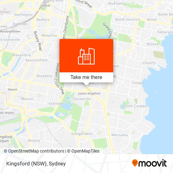 Kingsford (NSW) map