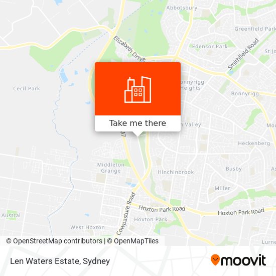 Len Waters Estate map