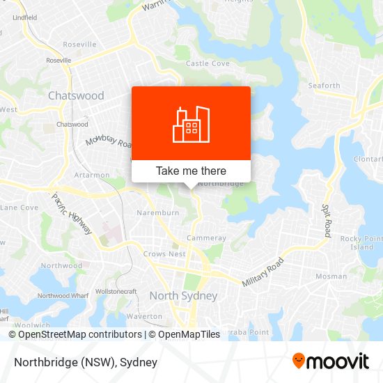 Northbridge (NSW) map