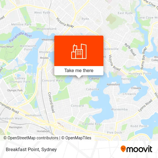 Mapa Breakfast Point