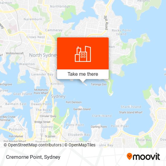 Cremorne Point map