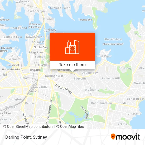 Mapa Darling Point