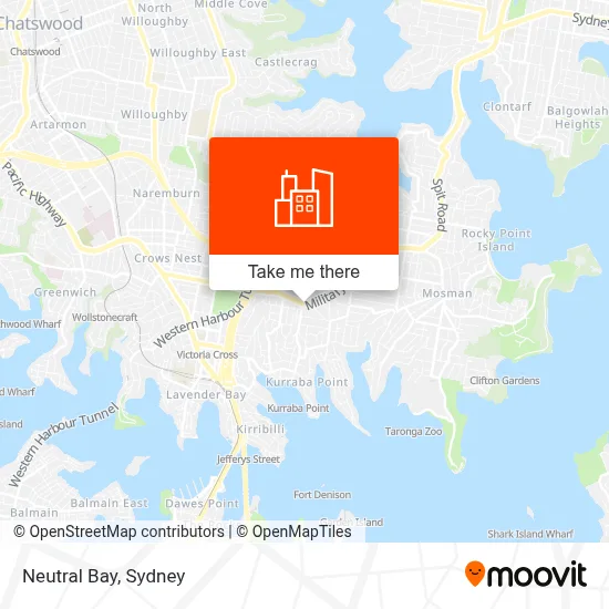 Mapa Neutral Bay