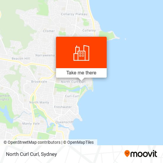 North Curl Curl map