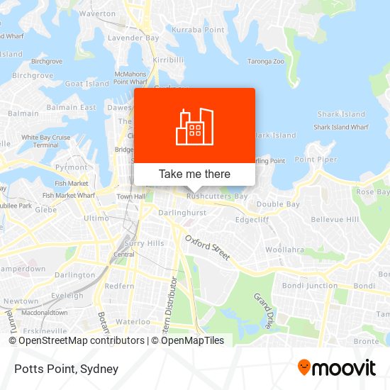 Potts Point map