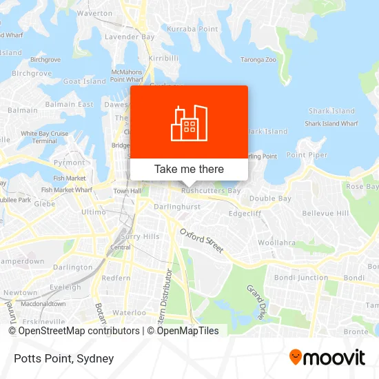 Mapa Potts Point