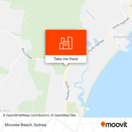 Moonee Beach map