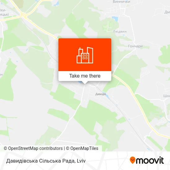 Карта Давидівська Сільська Рада