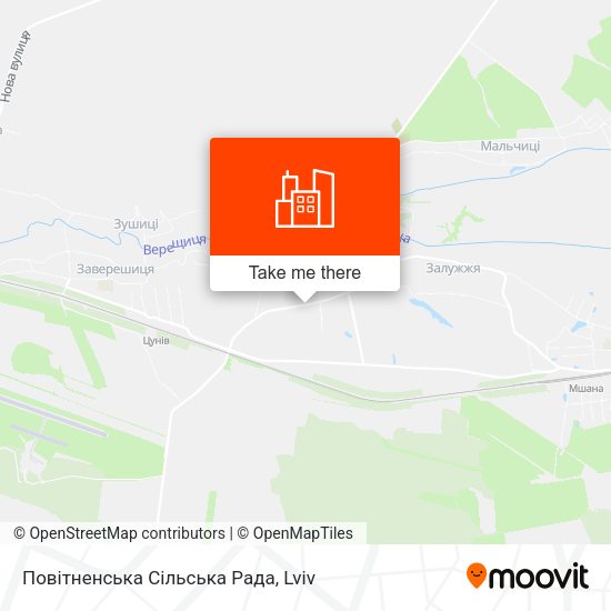 Карта Повітненська Сільська Рада