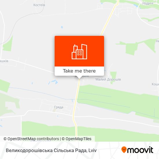 Великодорошівська Сільська Рада map