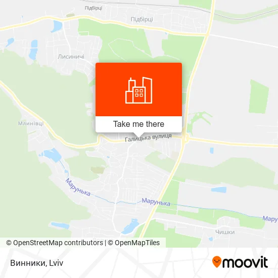Карта Винники