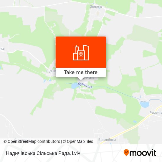 Надичівська Сільська Рада map
