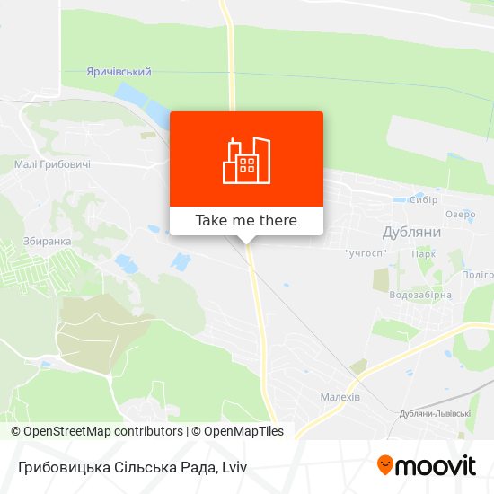 Грибовицька Сільська Рада map