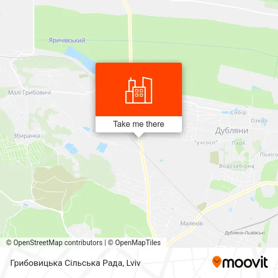 Грибовицька Сільська Рада map