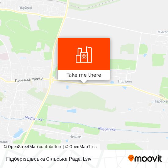 Карта Підберізцівська Сільська Рада
