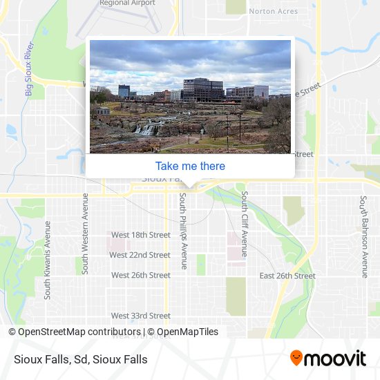 Mapa de Sioux Falls, Sd