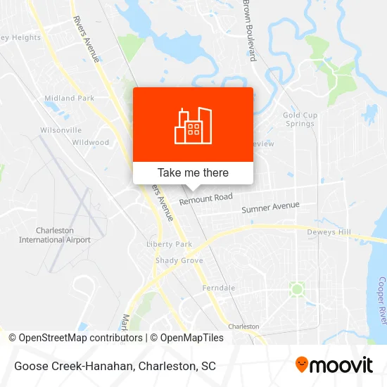 Goose Creek-Hanahan map