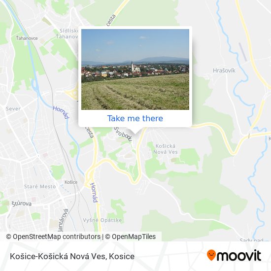 Košice-Košická Nová Ves map