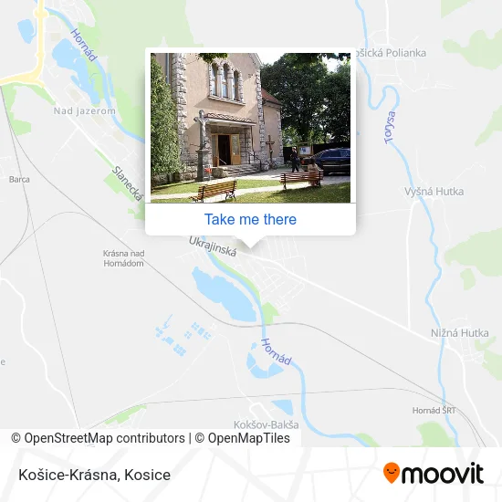 Košice-Krásna map