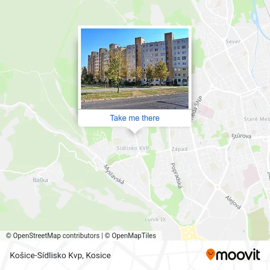 Košice-Sídlisko Kvp map
