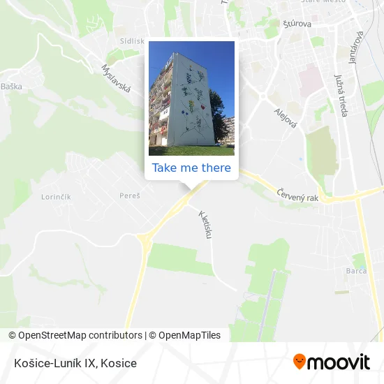 Košice-Luník IX map