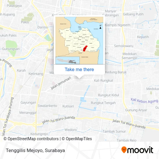 Tenggilis Mejoyo map