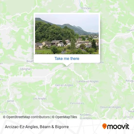 Arcizac-Ez-Angles map