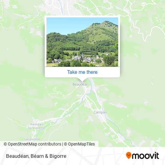 Beaudéan map