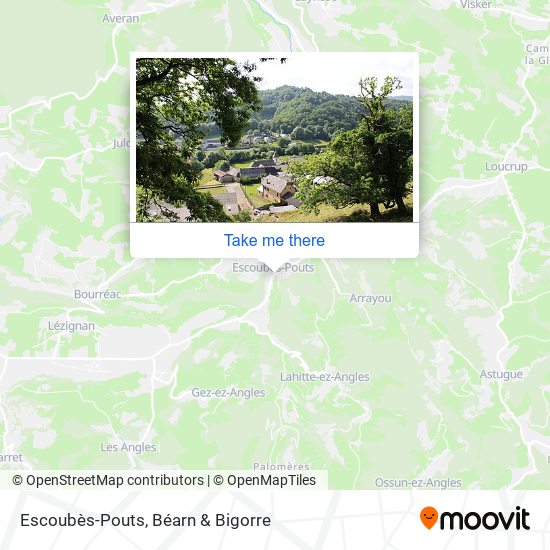 Escoubès-Pouts map