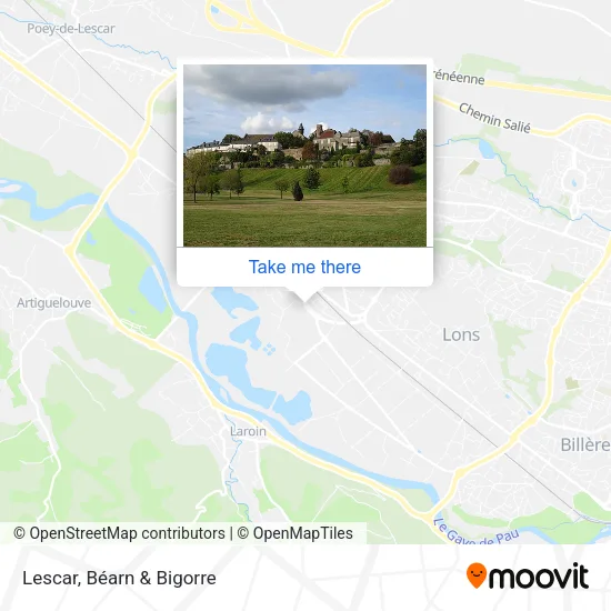 Lescar map