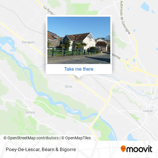 Poey-De-Lescar map