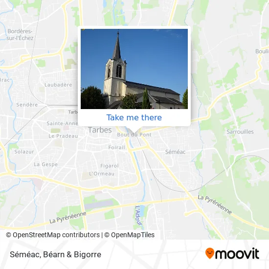 Séméac map